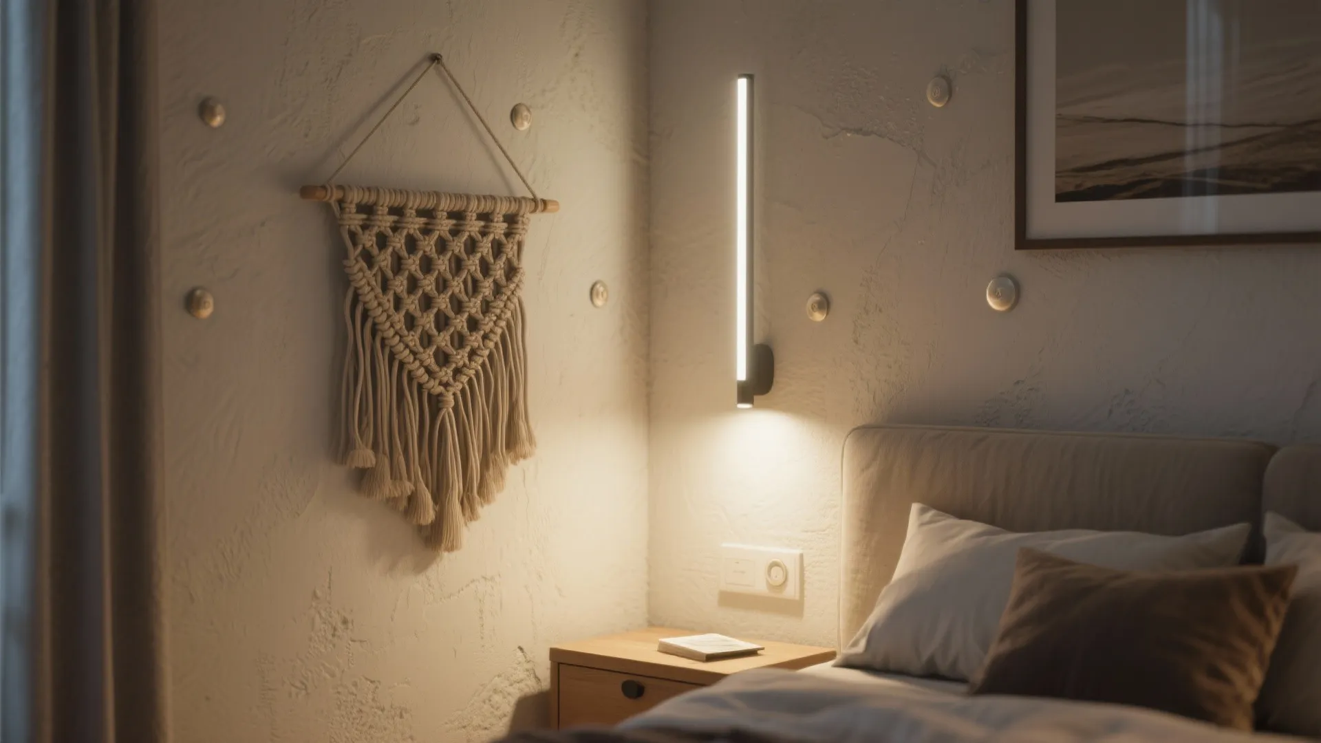 Picture lights and wall washers to accent art and texture