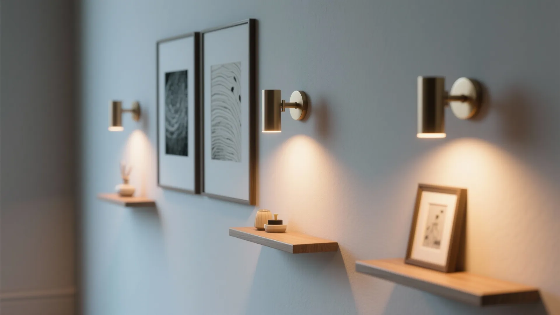 3. Picture Lights for Art and Shelves
