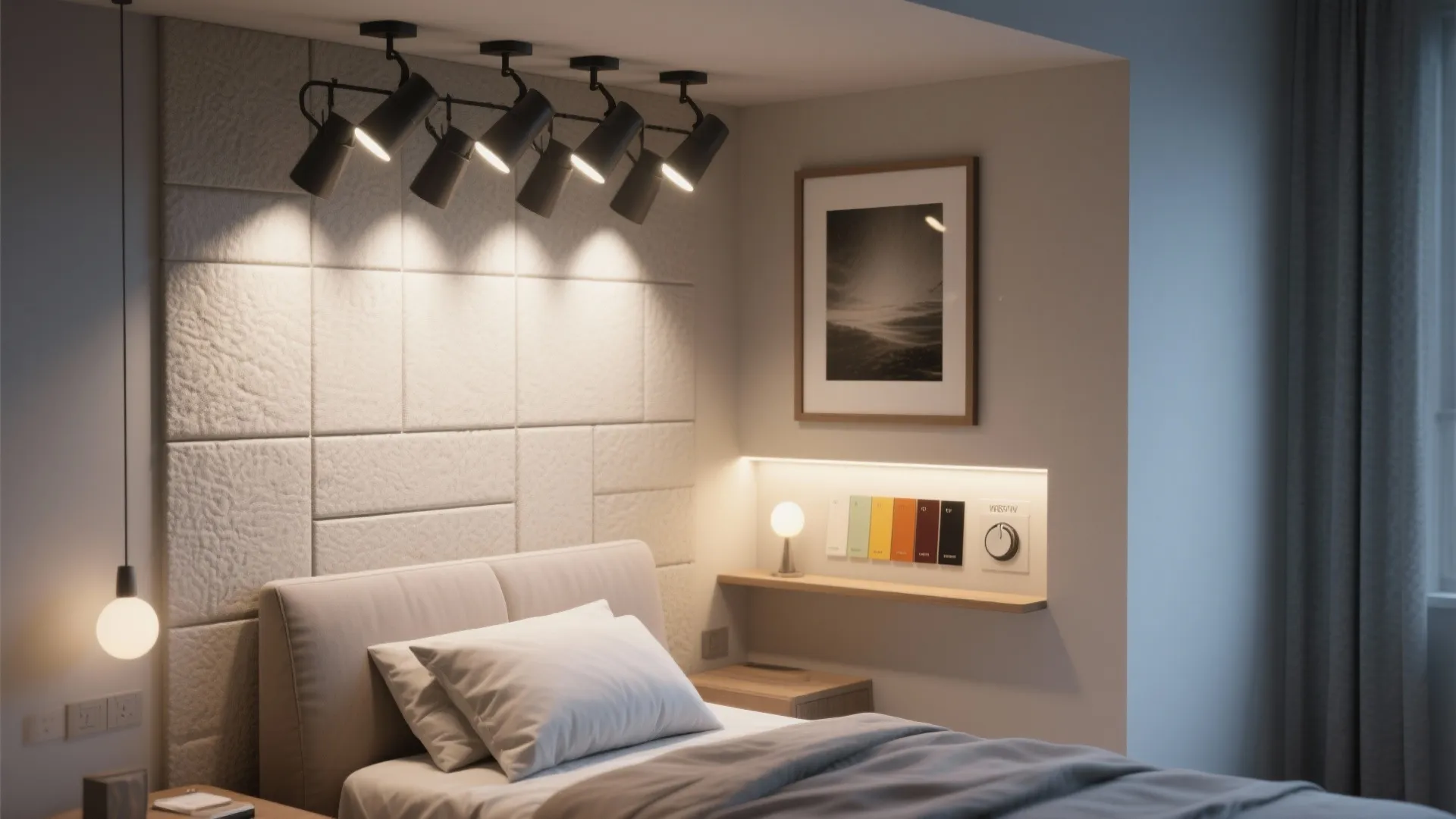 5. Multi-directional picture lights for layered light