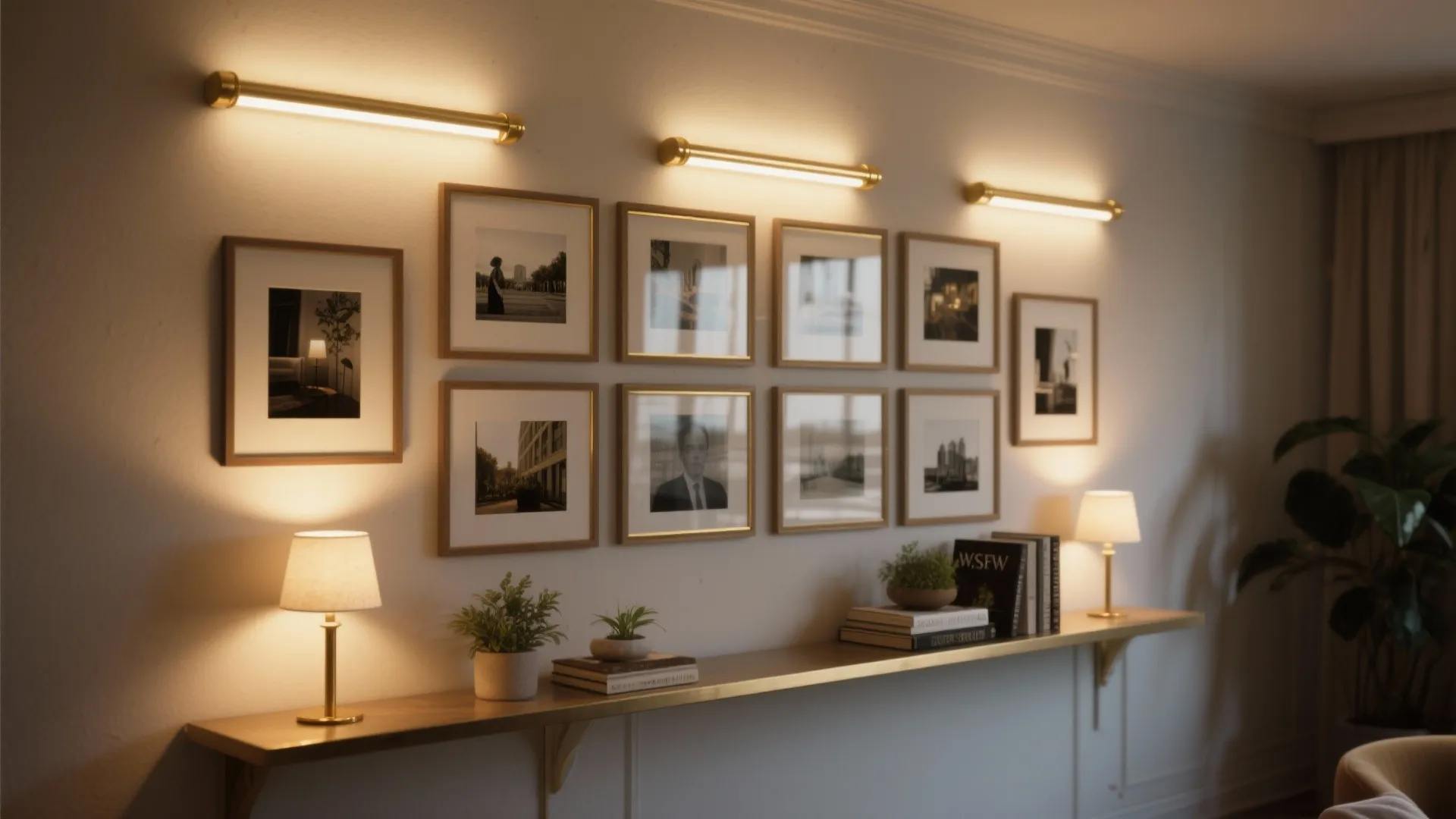 2. Picture Lights to Highlight Art and Memories