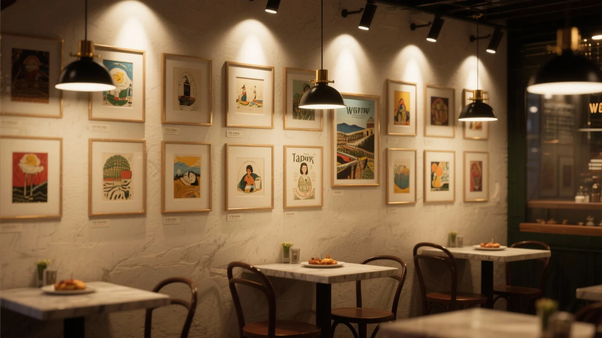 Picture lights for art-forward branding