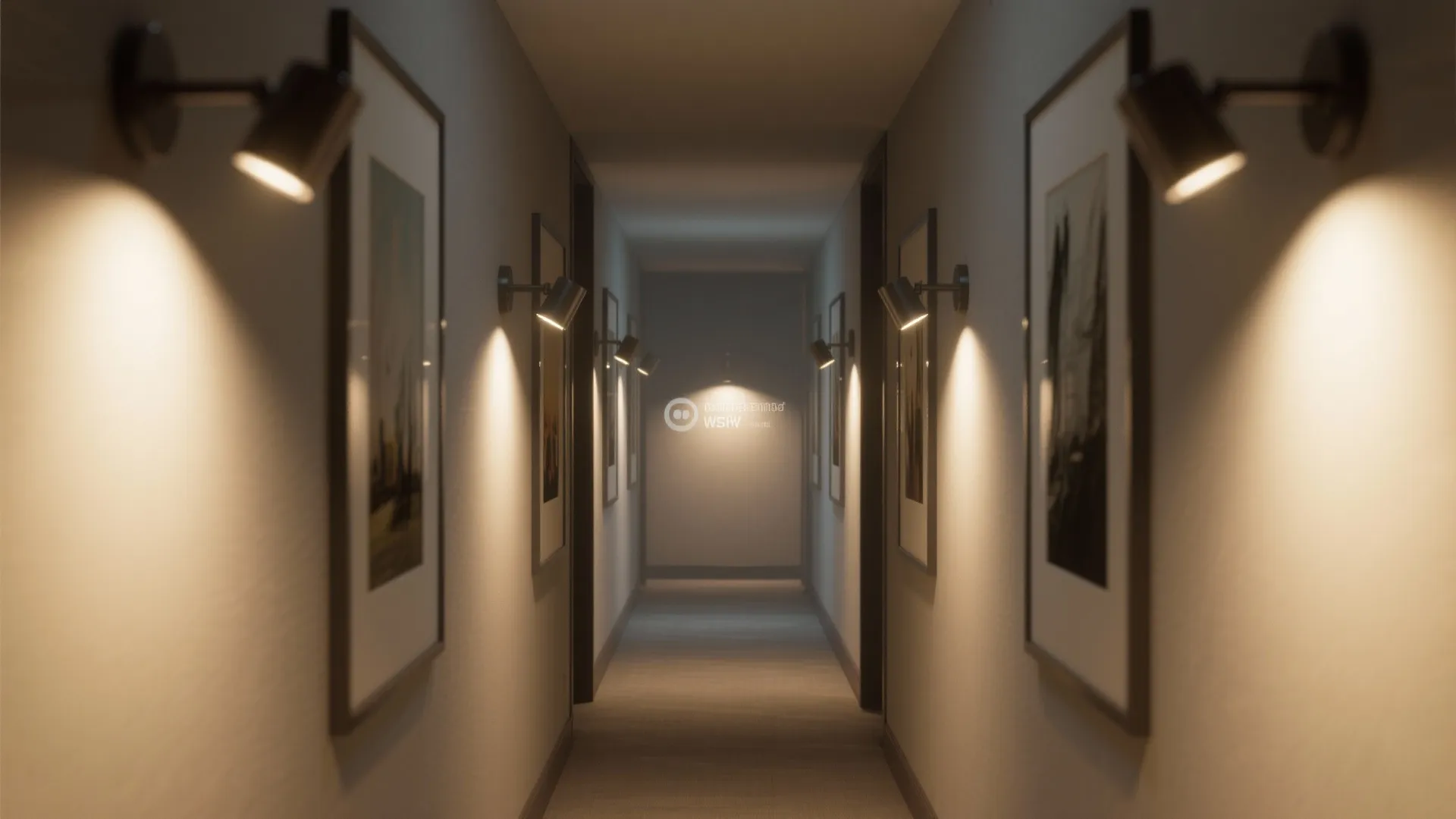 5. Wall-mounted picture lights with adjustable heads