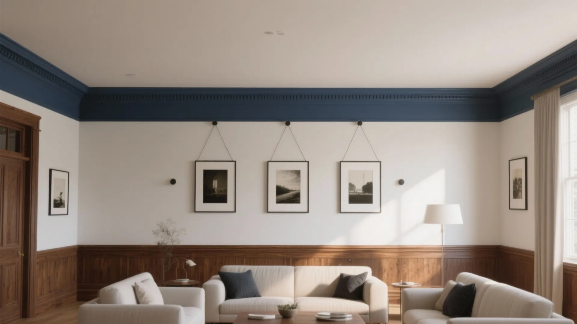 2. Picture Rails: Tall Room Energy