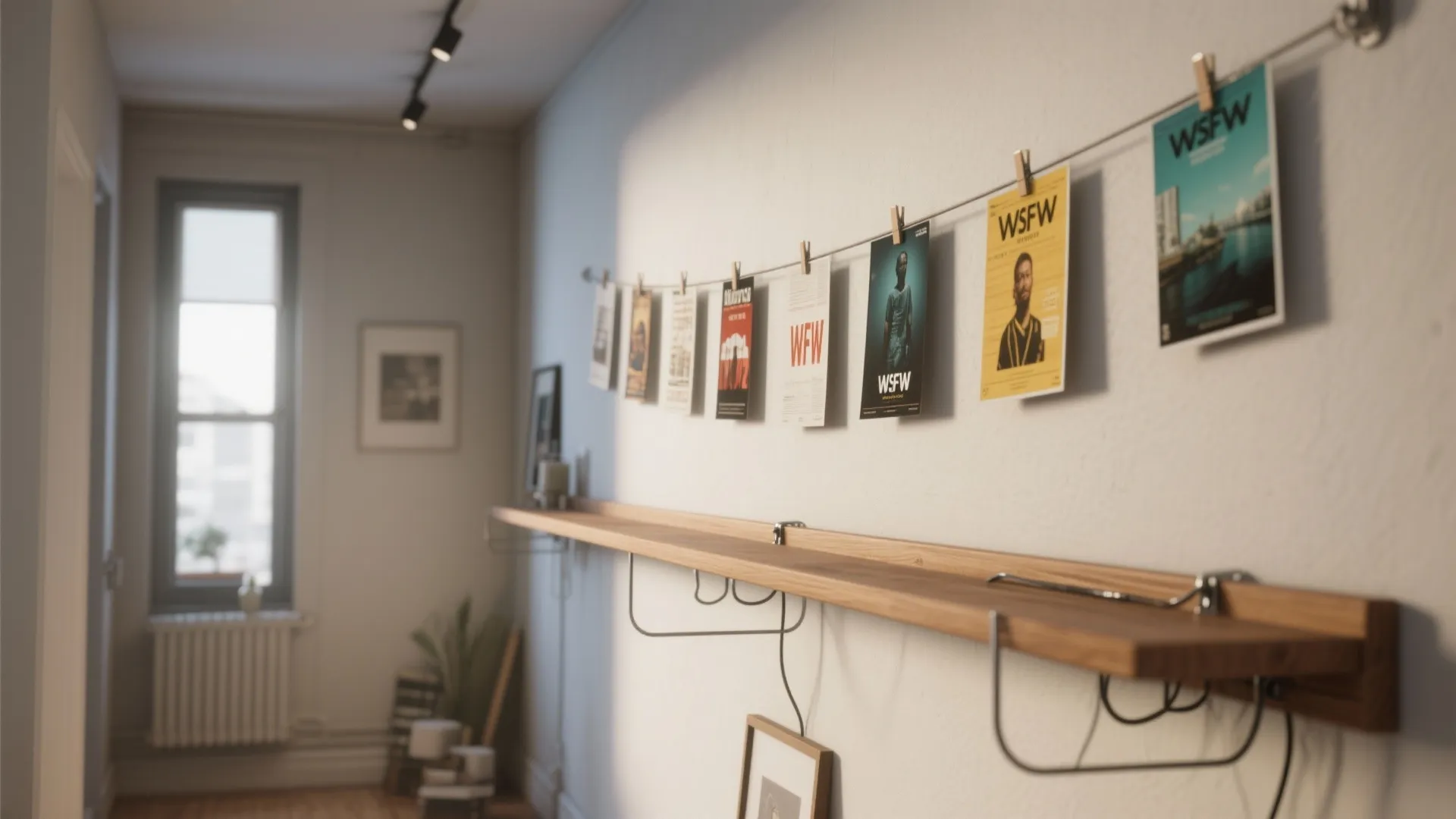 4. Picture rails, tension rods or clip systems — use structure, not adhesives