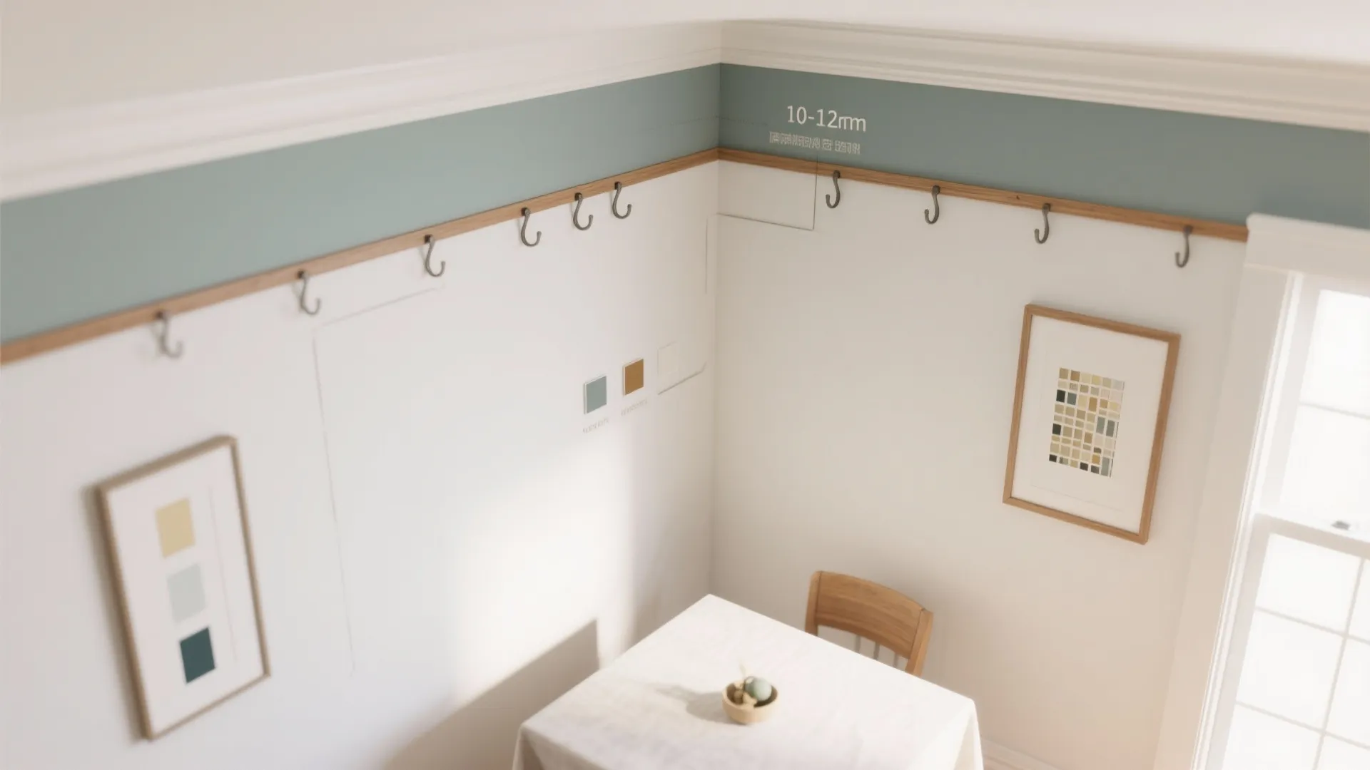 2) Picture-frame crown: crown plus a dropped picture rail