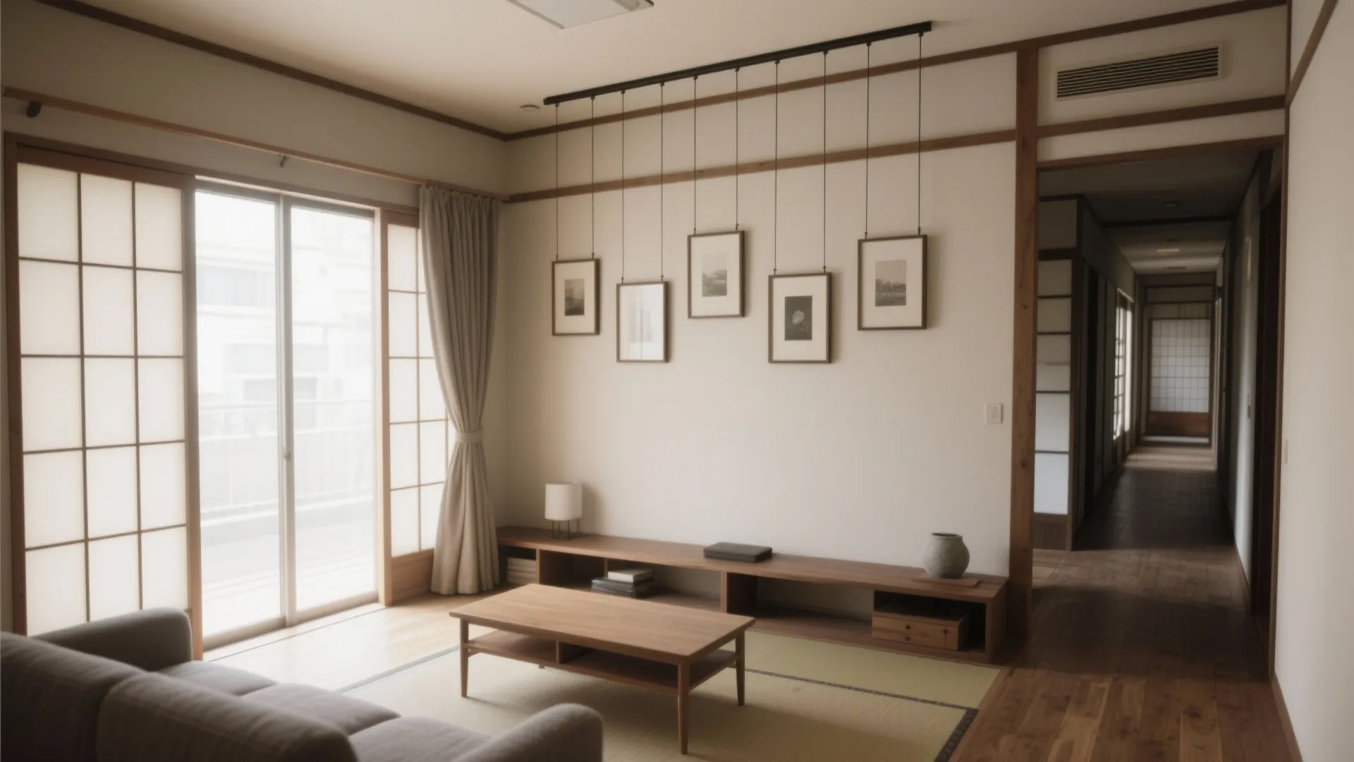 ピクチャーレールとワイヤーで“高さ”を動線化（動線計画 × 東京）