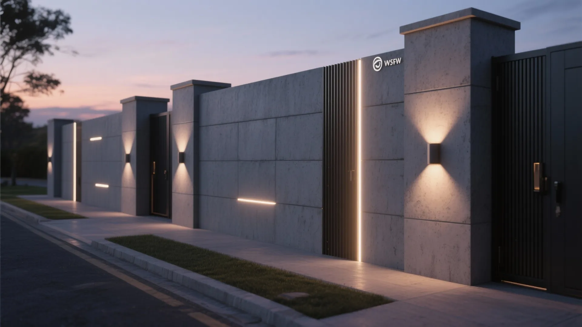 Modular Pilasters with Integrated Linear Lighting