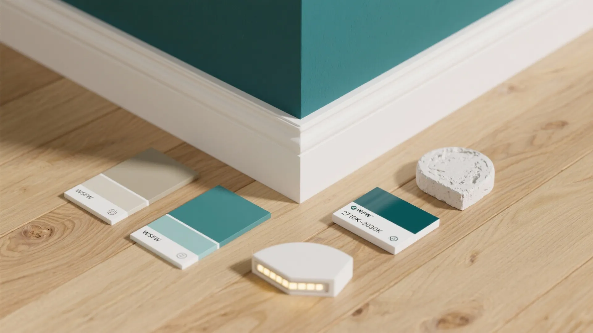 Painted Pillar as a Color Anchor with Curved Edges