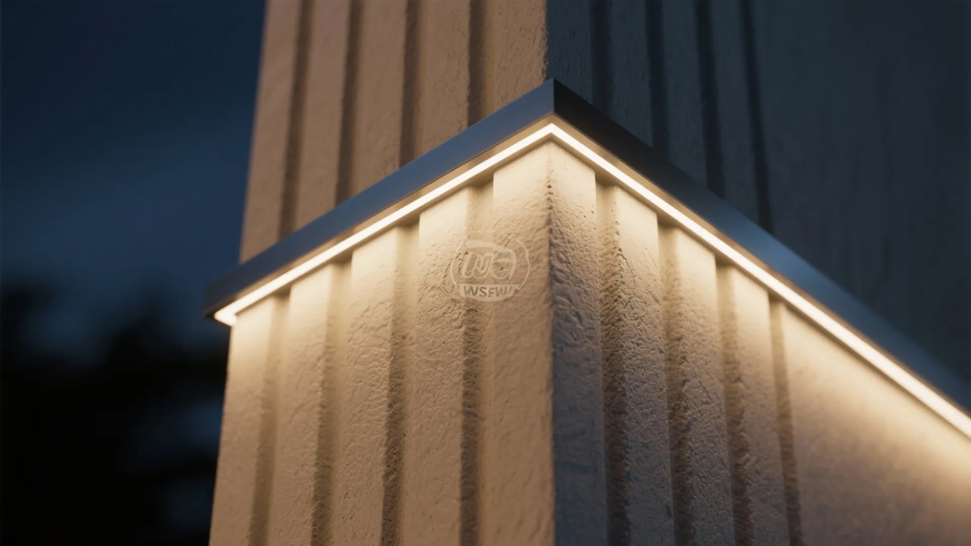 Light And Shadow: LED Reveals On Pillar Walls