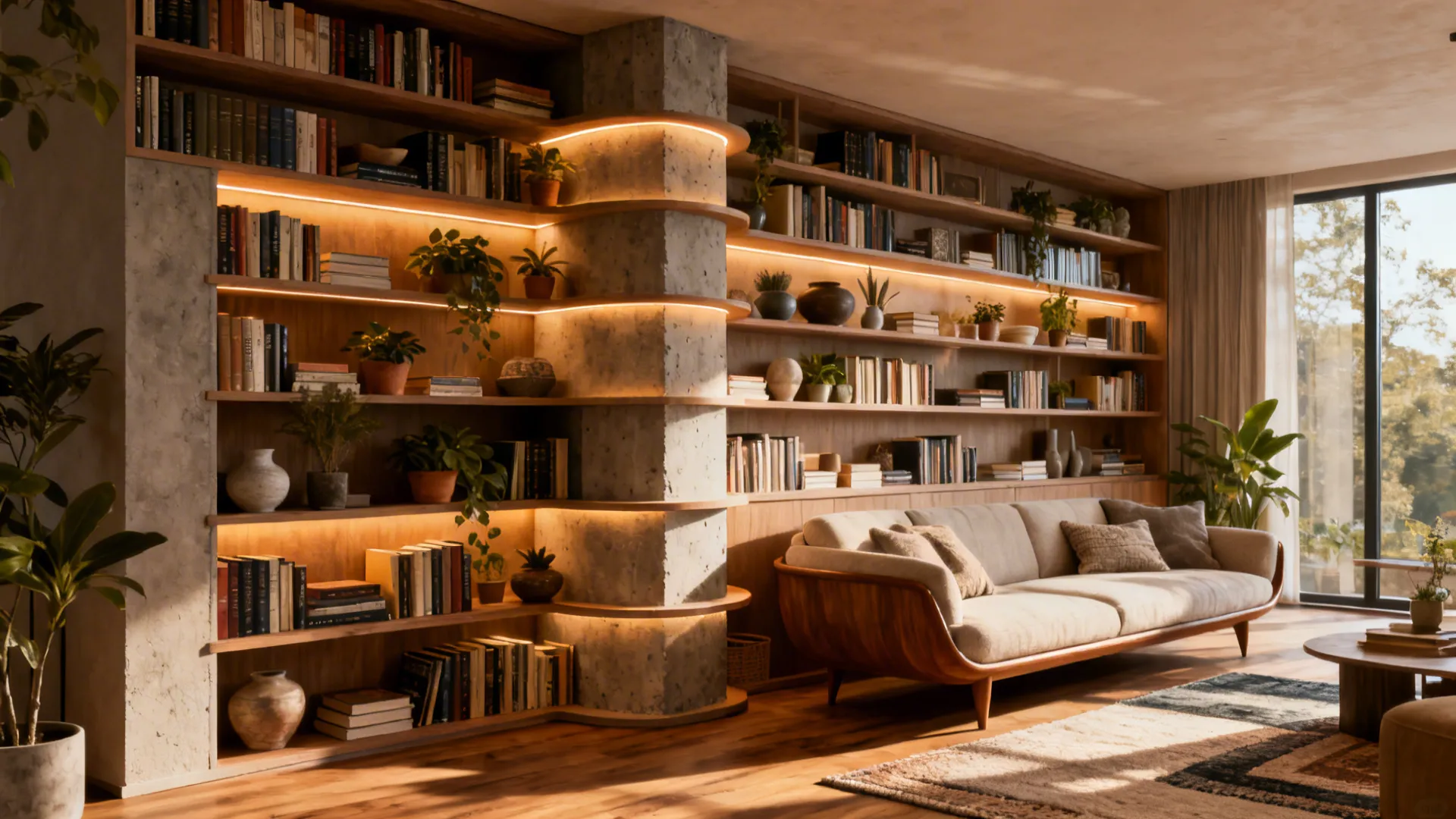 5 Smart Ways to Hide a Living Room Pillar