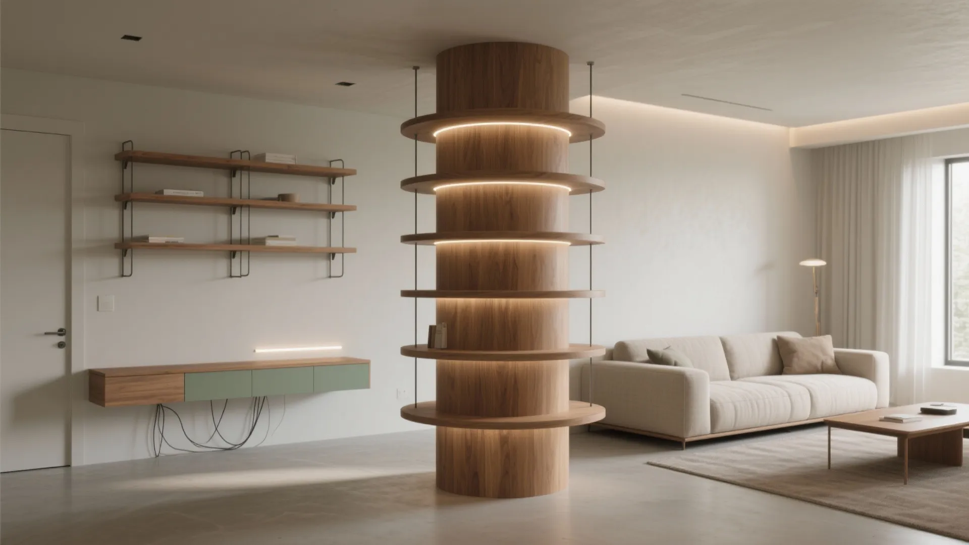 2) Wrap with Function: Shelves, Niches, or a Slim Console