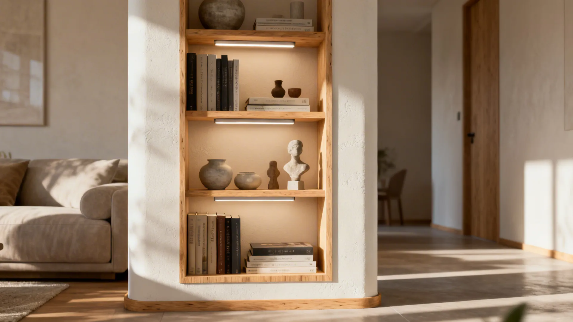 1. Built-in Shelving Niche