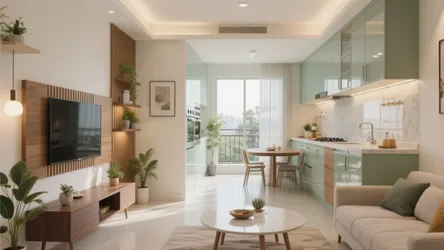 2 BHK flat in Pimple Gurav: 5 Smart Interior Ideas