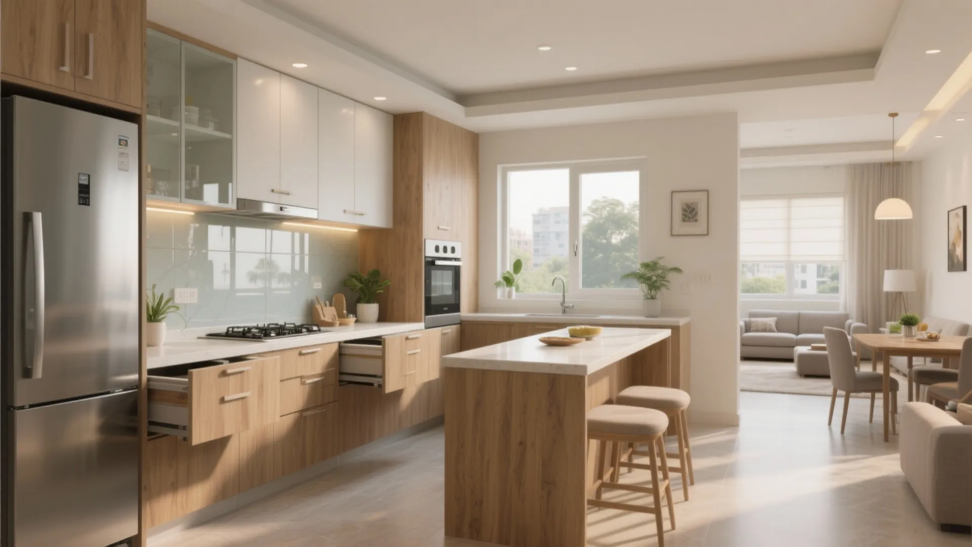 4 BHK Flats in Pimpri Chinchwad: 5 Design Ideas: Small-space genius for big-family living: my 5 go-to kitchen and home design inspirations for 4 BHK flats in Pimpri Chinchwad