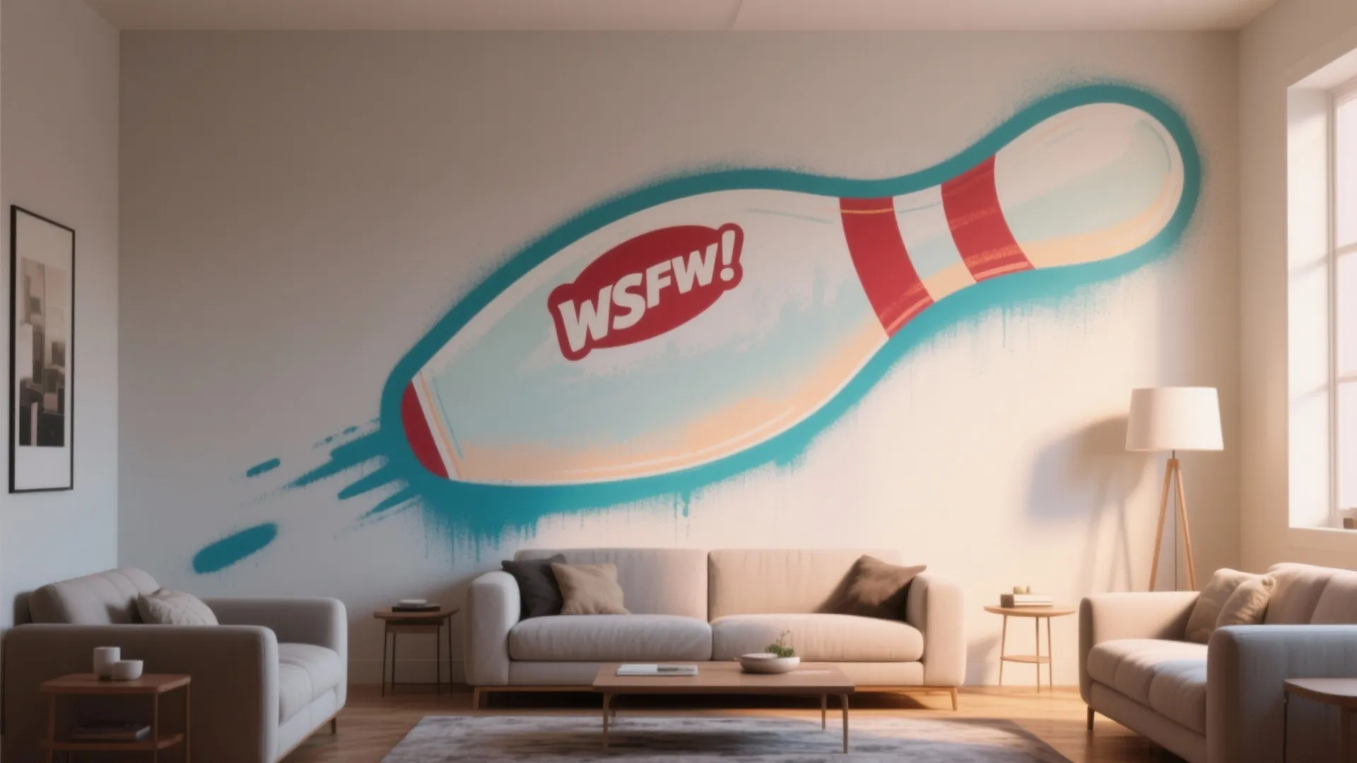 3. Oversized Pin Mural with Gradient