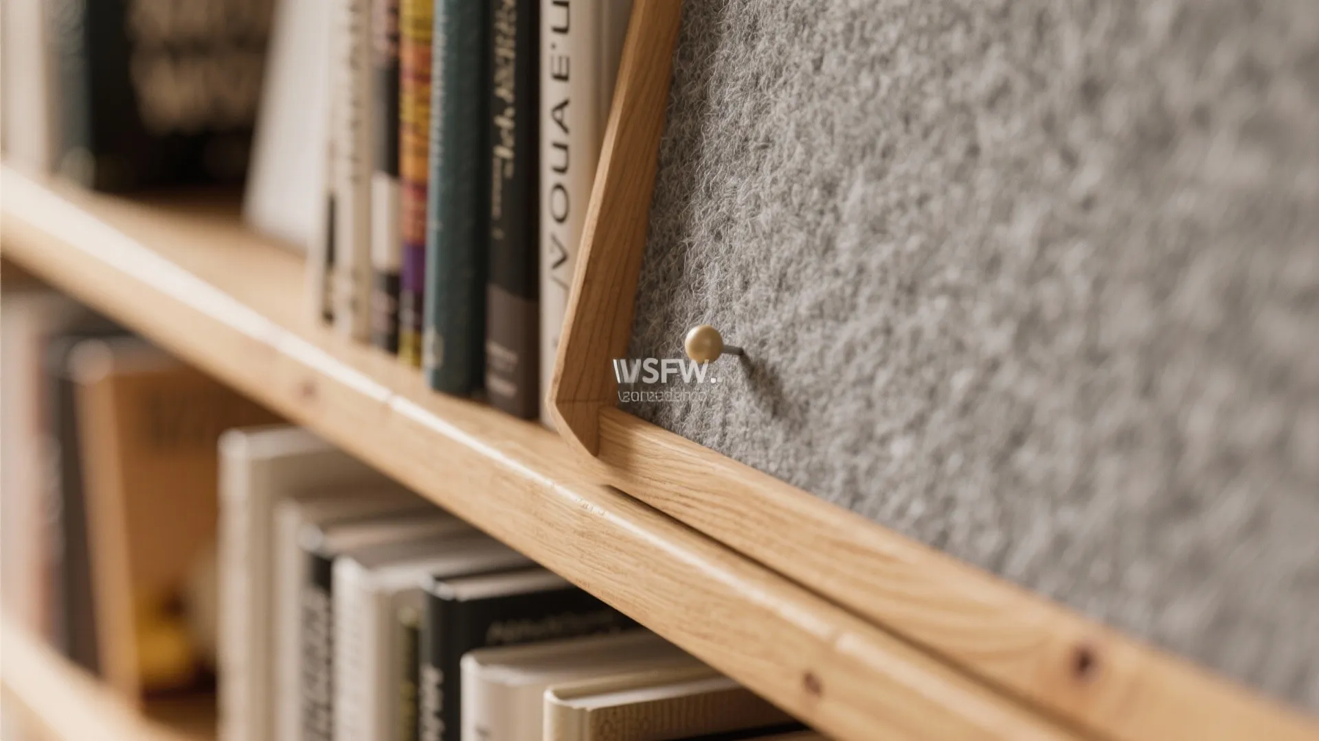 Acoustic layering: rug, soft panels, and books