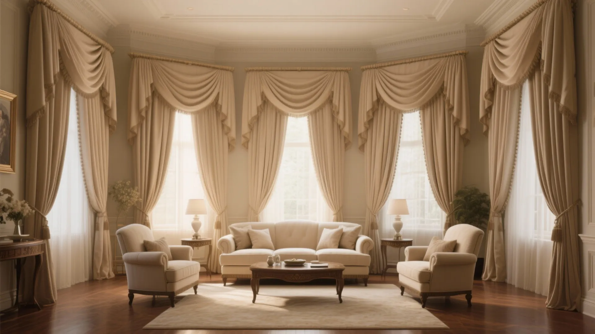 4. Pinch Pleat Drapery for Classic Form