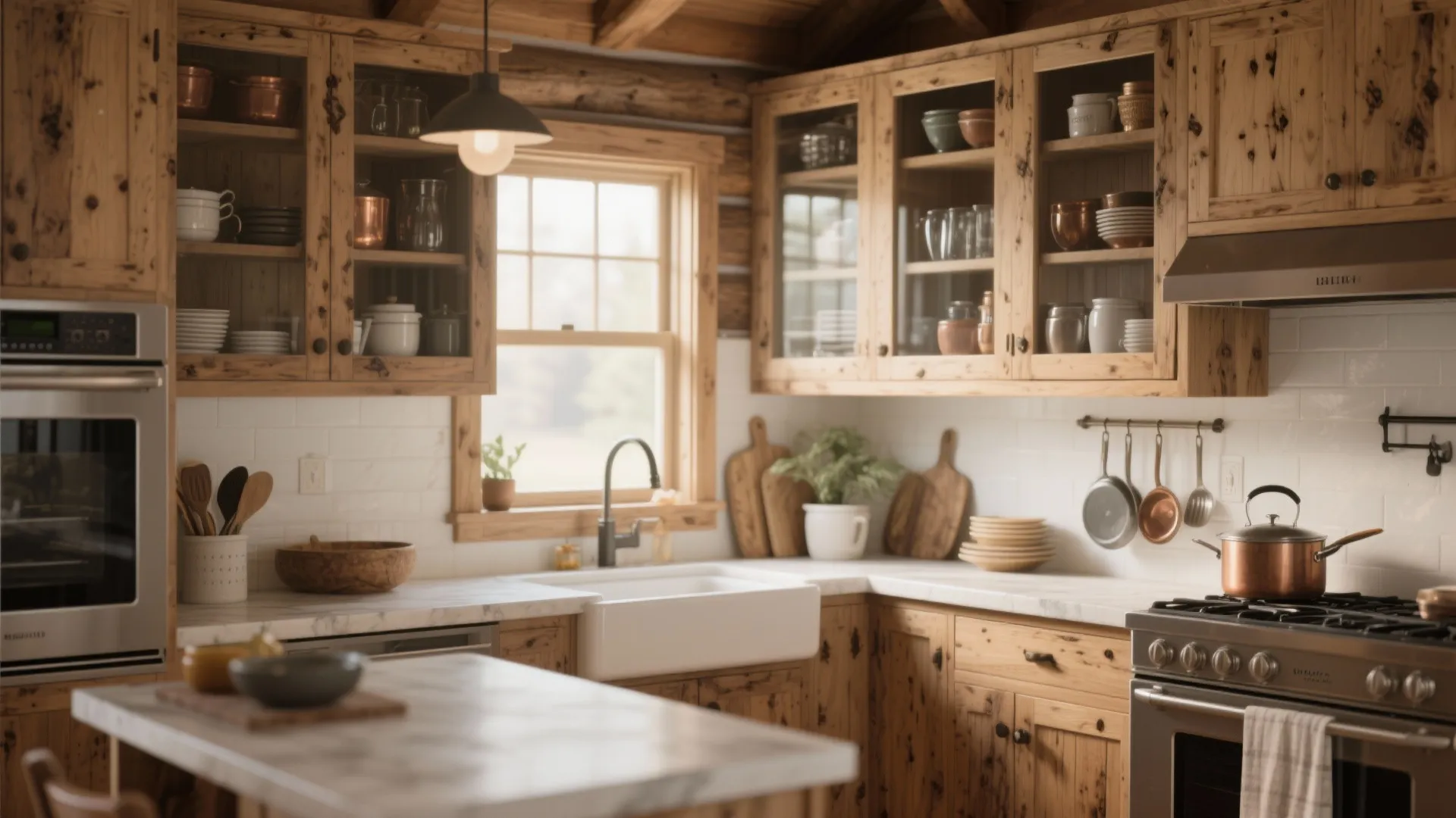 5. Incorporate Glass Cabinet Fronts