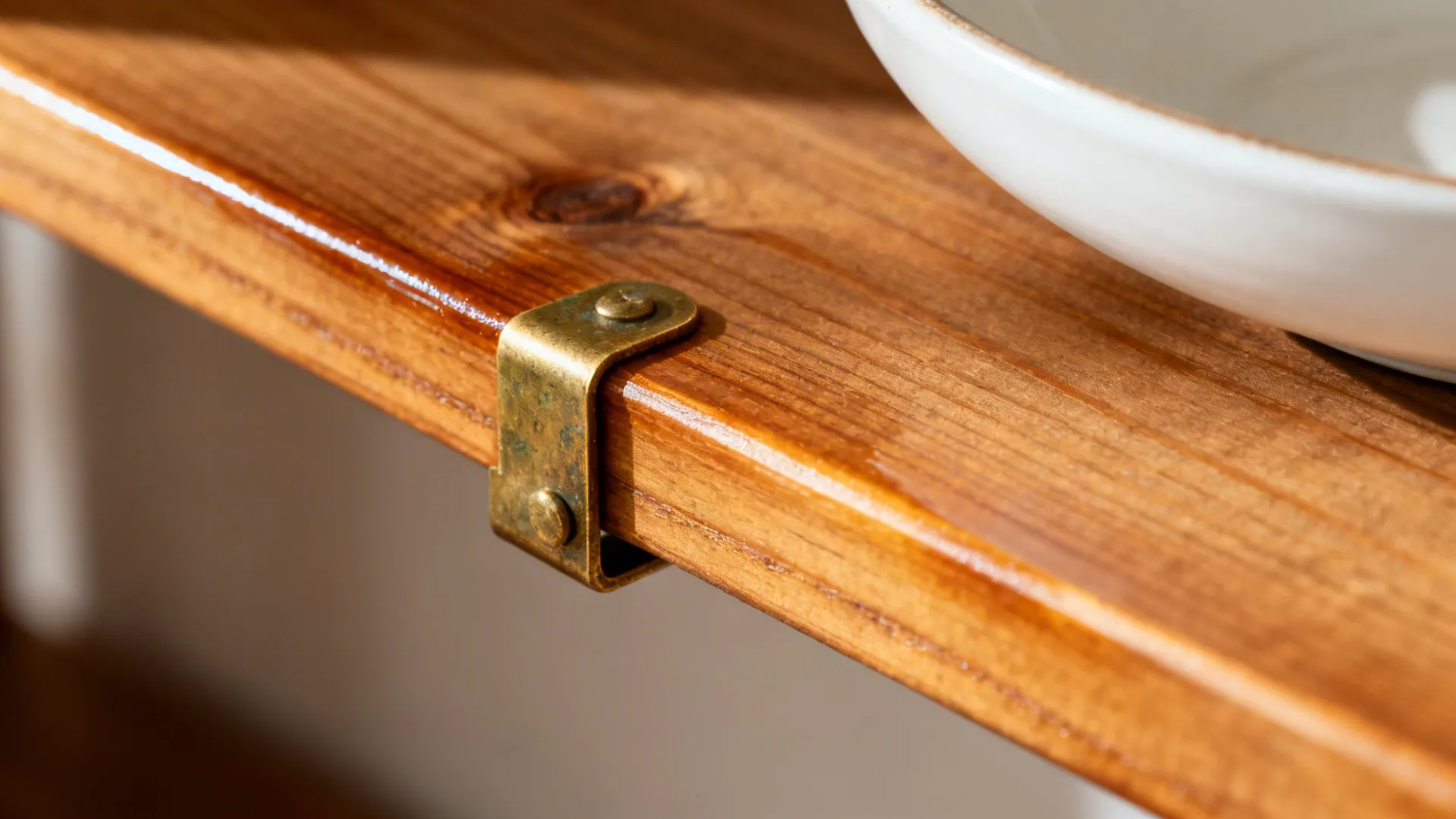 Open shelving with honest materials