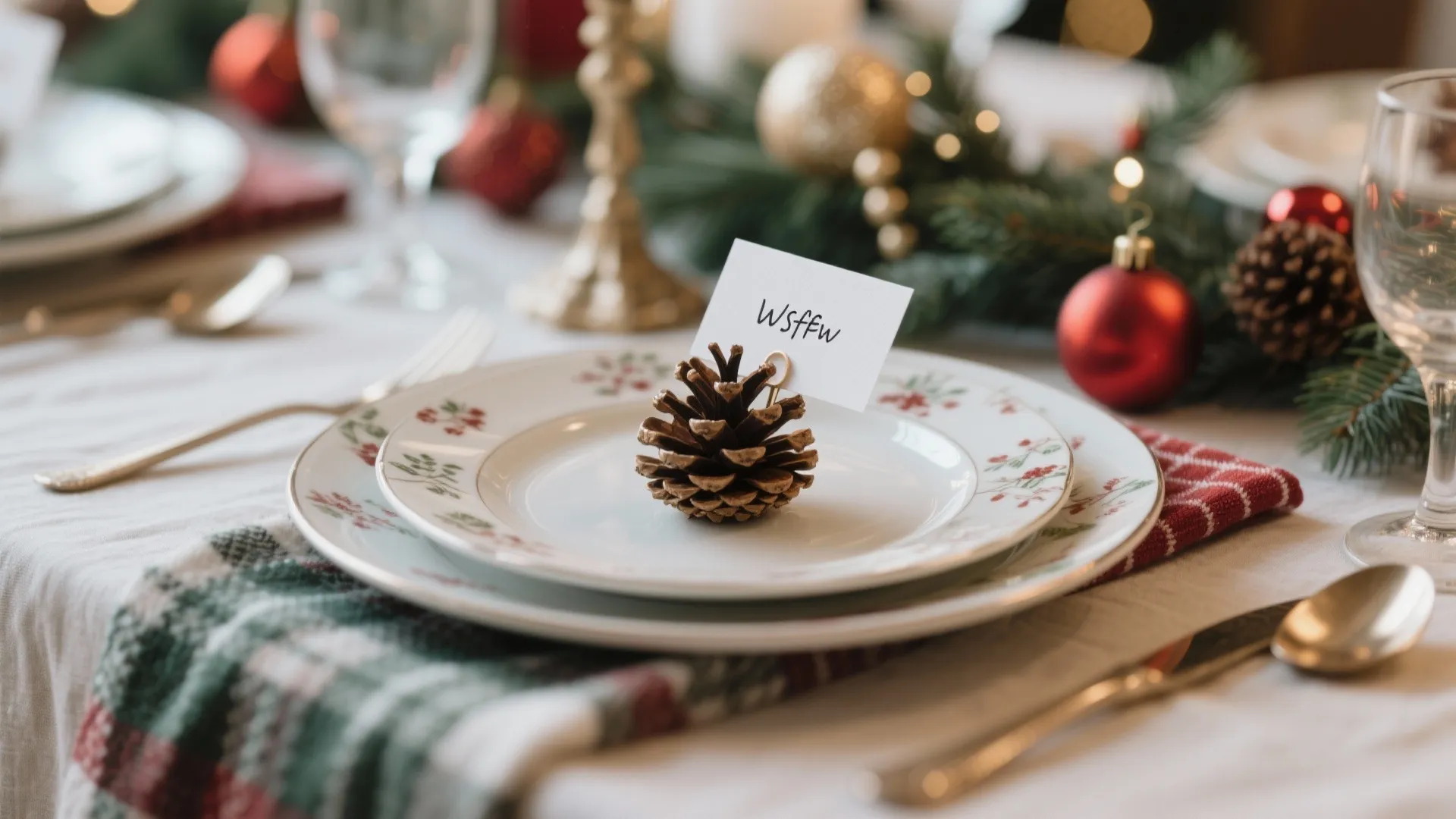 9. Personal Place Cards as Part of the Decor