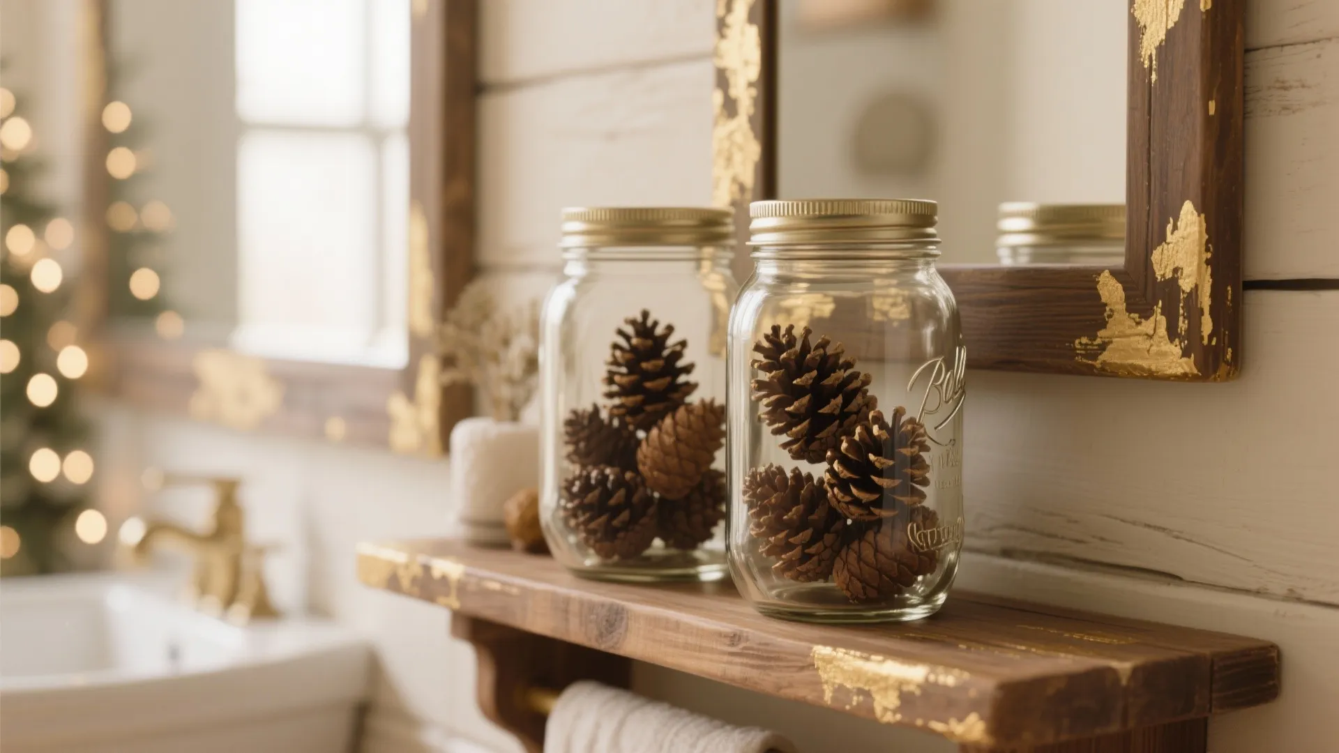 9. Pinecones & Mason Jars