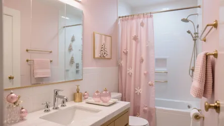 Pink Christmas Bathroom Decor: 5 Designer Ideas