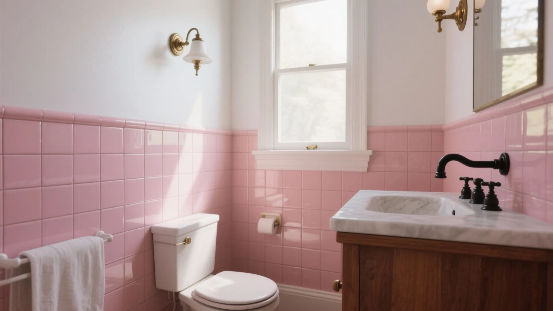 10 Ways to Update an Old Pink Tile Bathroom