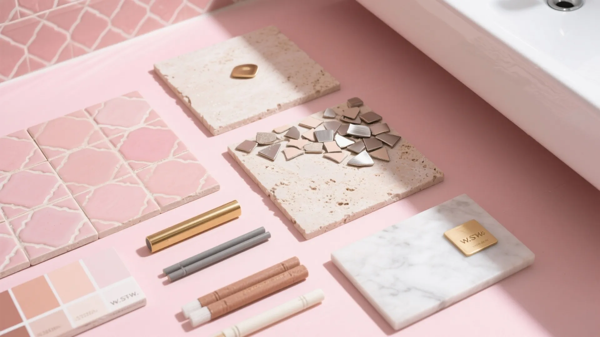 Pink Zellige or Glazed Tile for Character