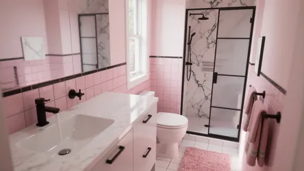 5 Pink Black White Bathroom Ideas