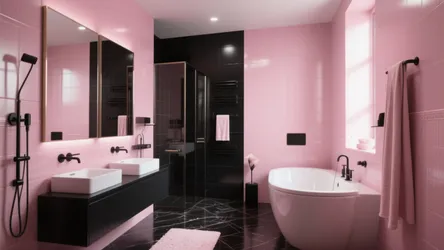 10 Pink and Black Bathroom Decorating Ideas