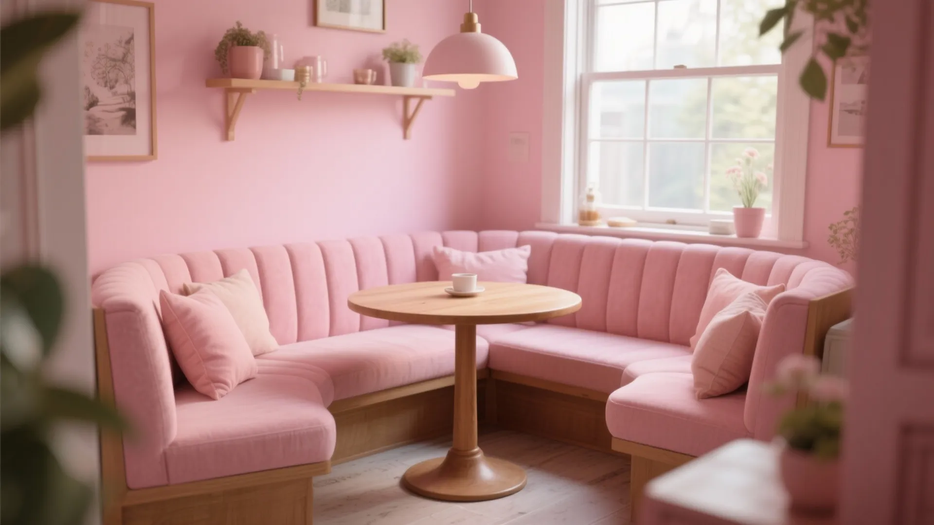 6. Pink Breakfast Nook
