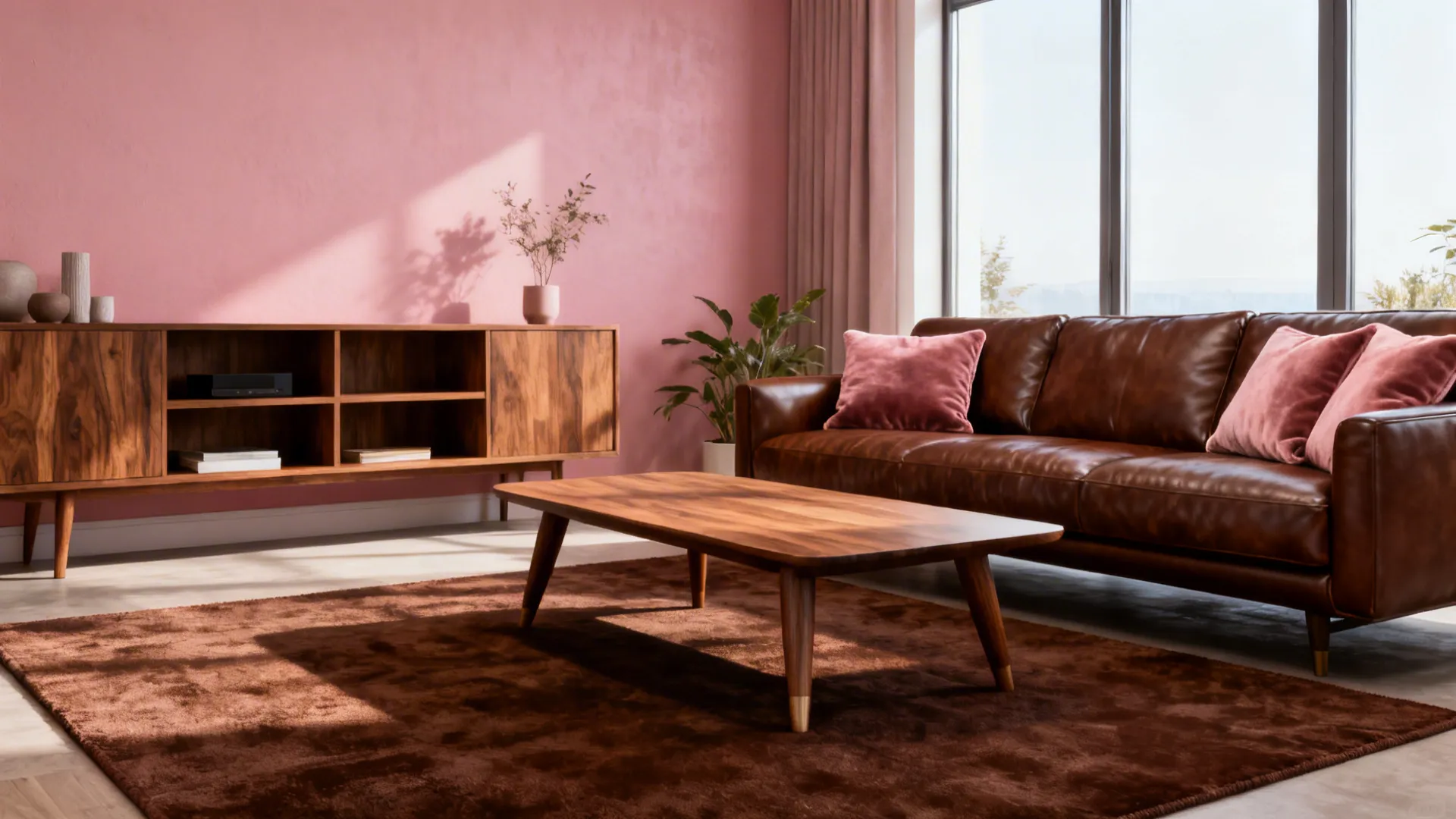 5 Pink and Brown Living Room Ideas