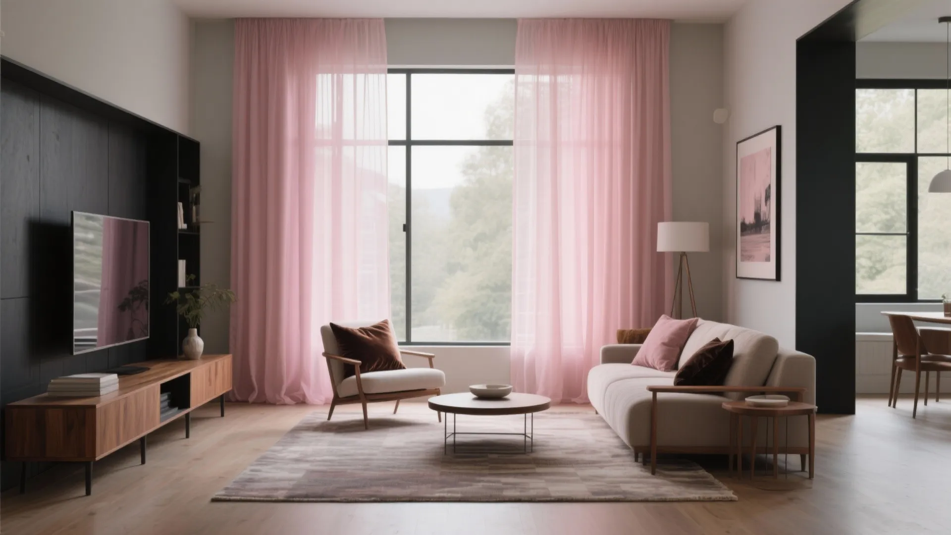 Pink Living Room Curtains: Style Ideas for Modern Spaces: Fast-Track Guide to Elevating Your Living Room in 1 Minute