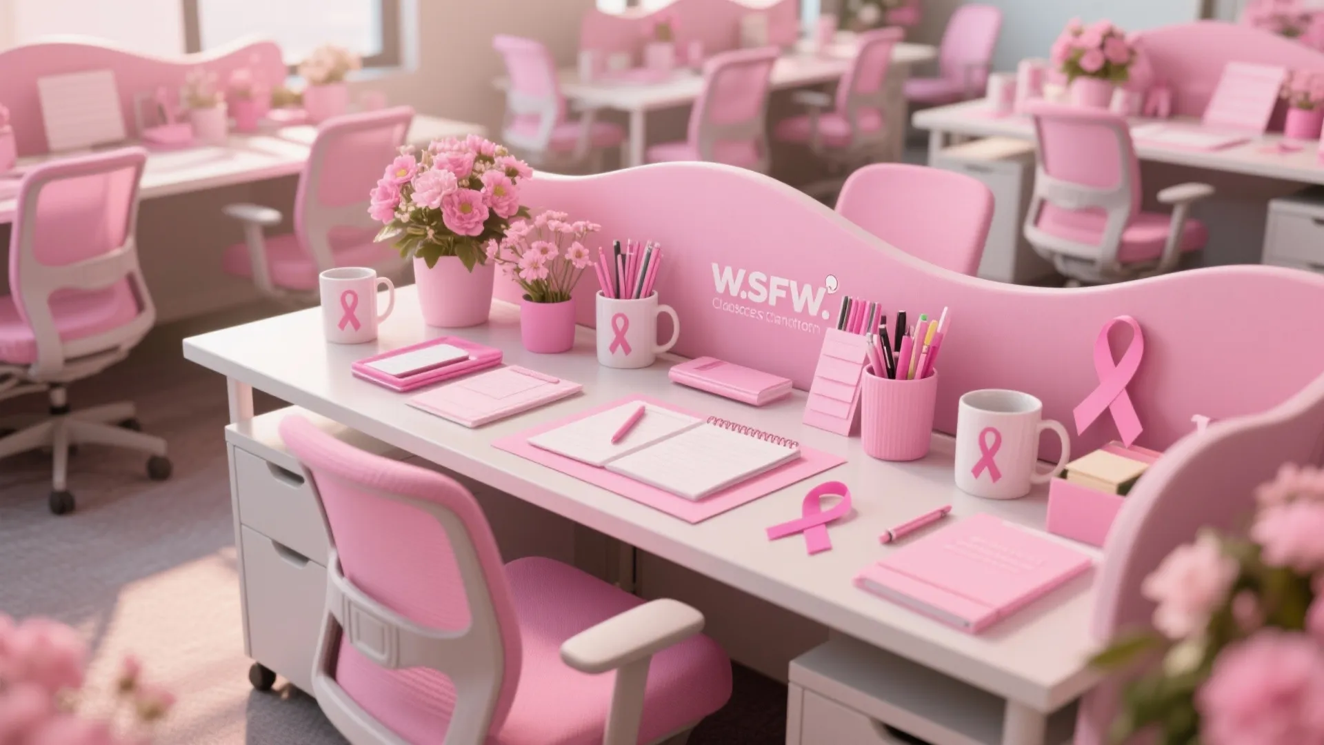 1. Pink Desk Décor Challenge
