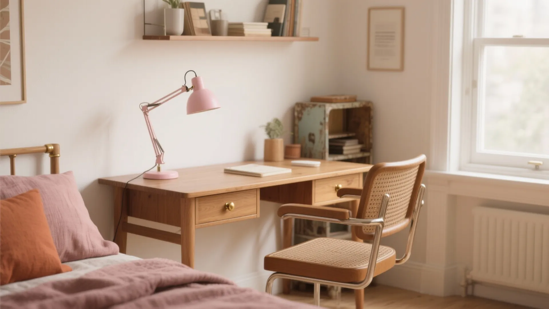 5 Creative Ideas for a Light Pink Desk Lamp: Small touches, big impact: ideas to style and place a light pink desk lamp in compact spaces