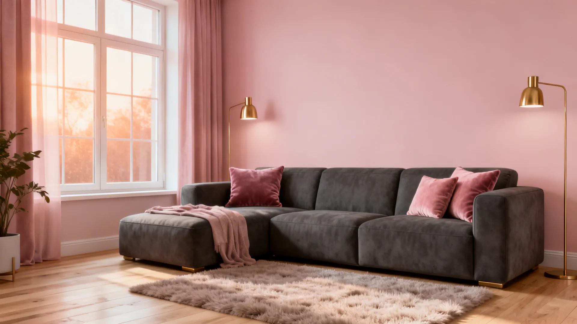 5 Pink and Gray Living Room Ideas