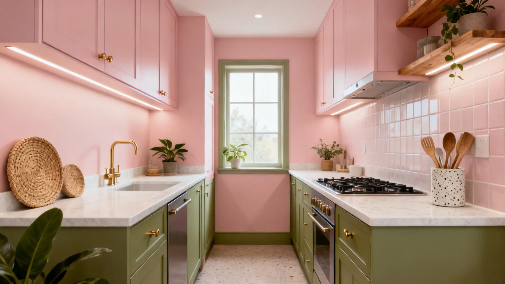5 Pink and Green Kitchen Ideas That Actually Work