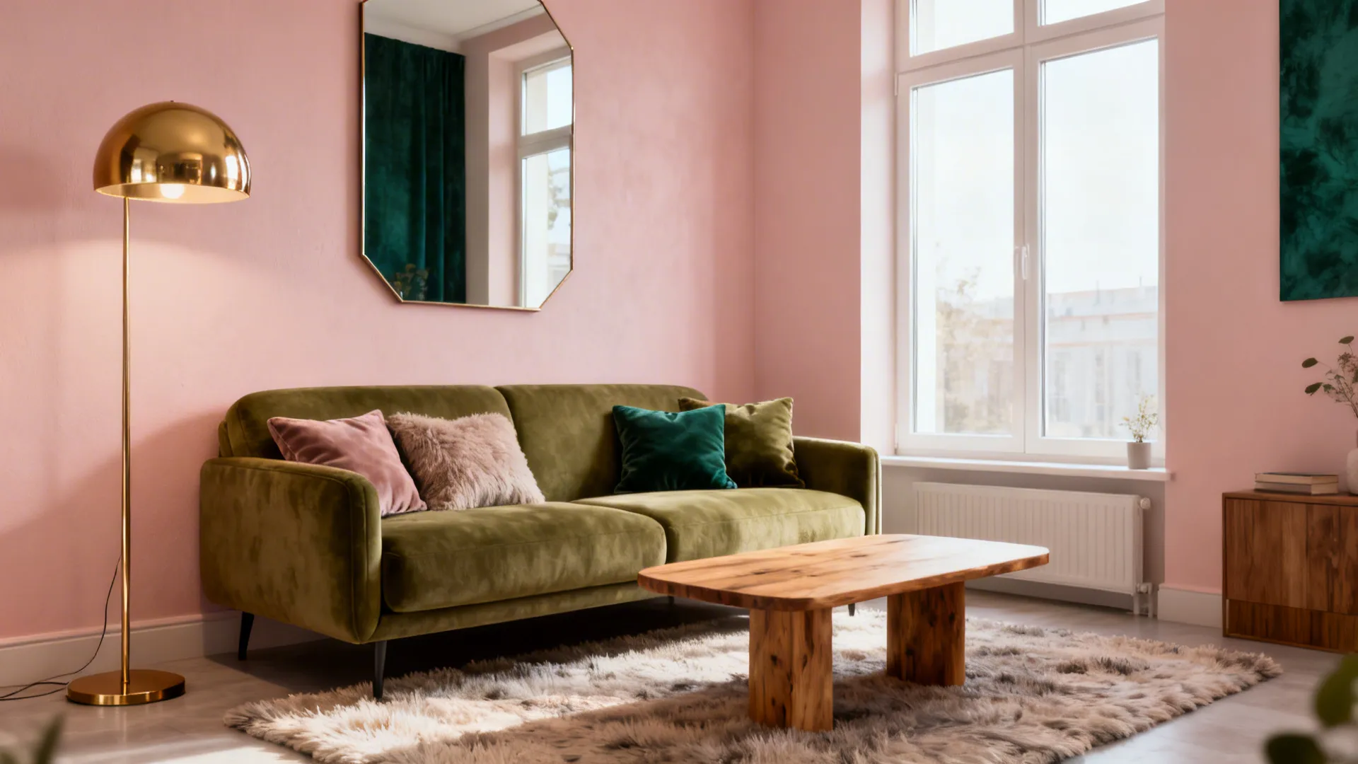 Playful Pink & Green: 5 Living Room Ideas: Small-room secrets and bold combos to make pink and green feel grown-up and cozy