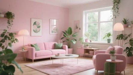 10 Pink and Green Living Room Ideas