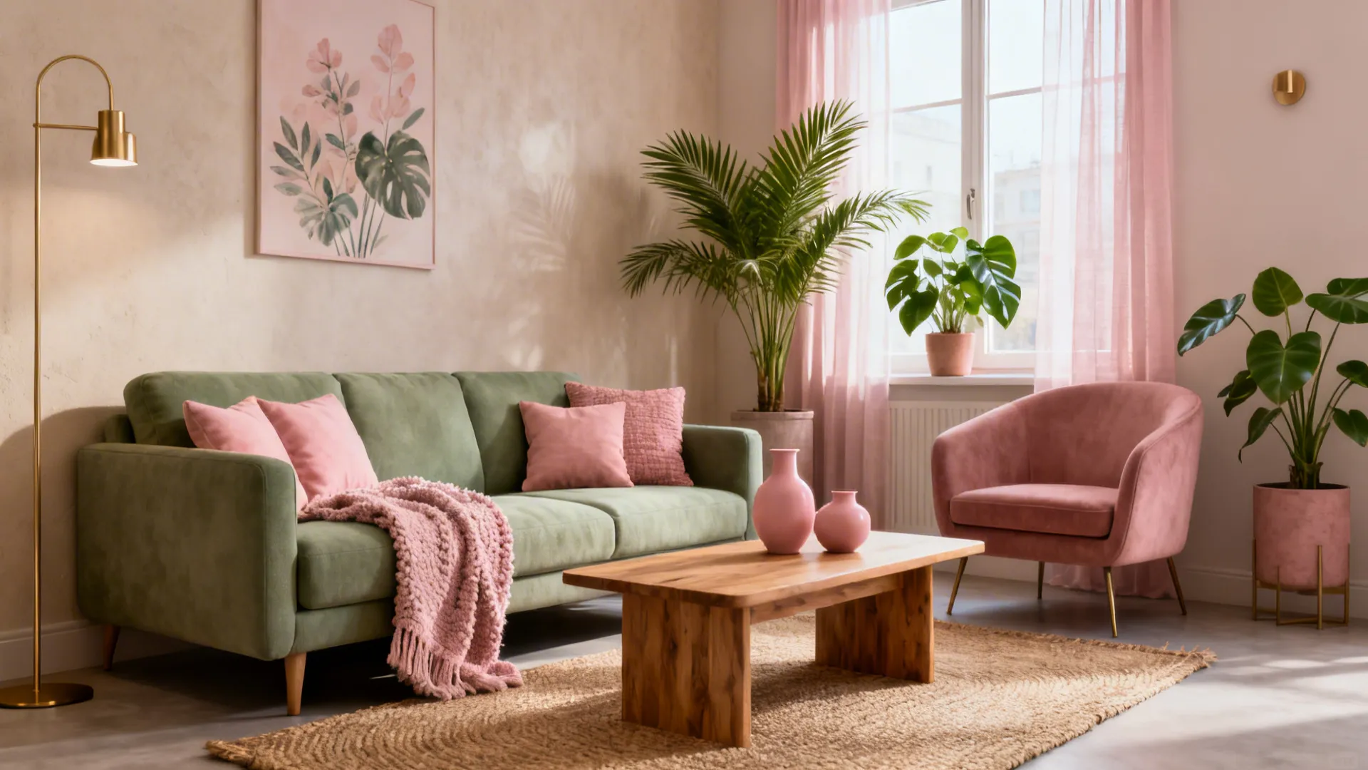 5 Bold Ideas for a Modern Pink and Green Living Room