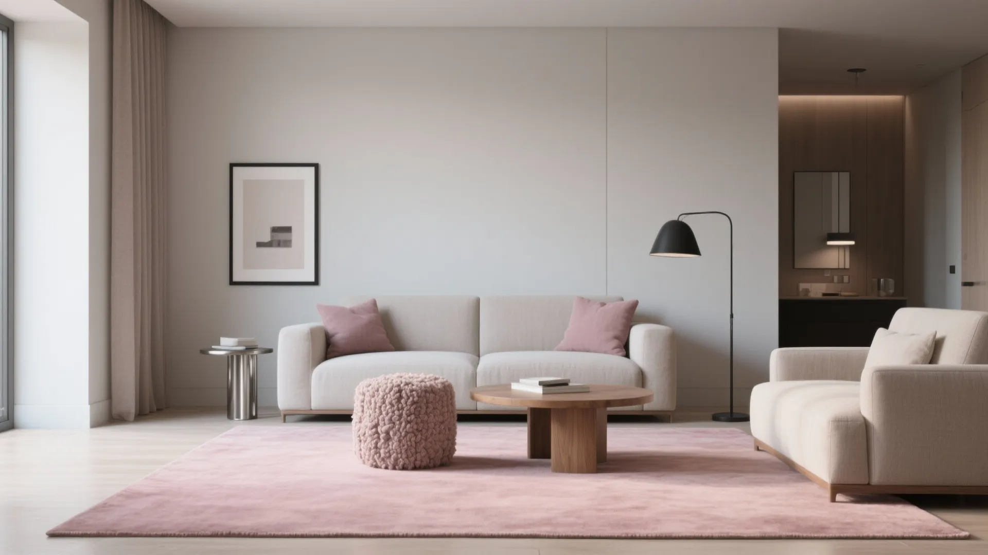 Pink + grey for balanced modern calm