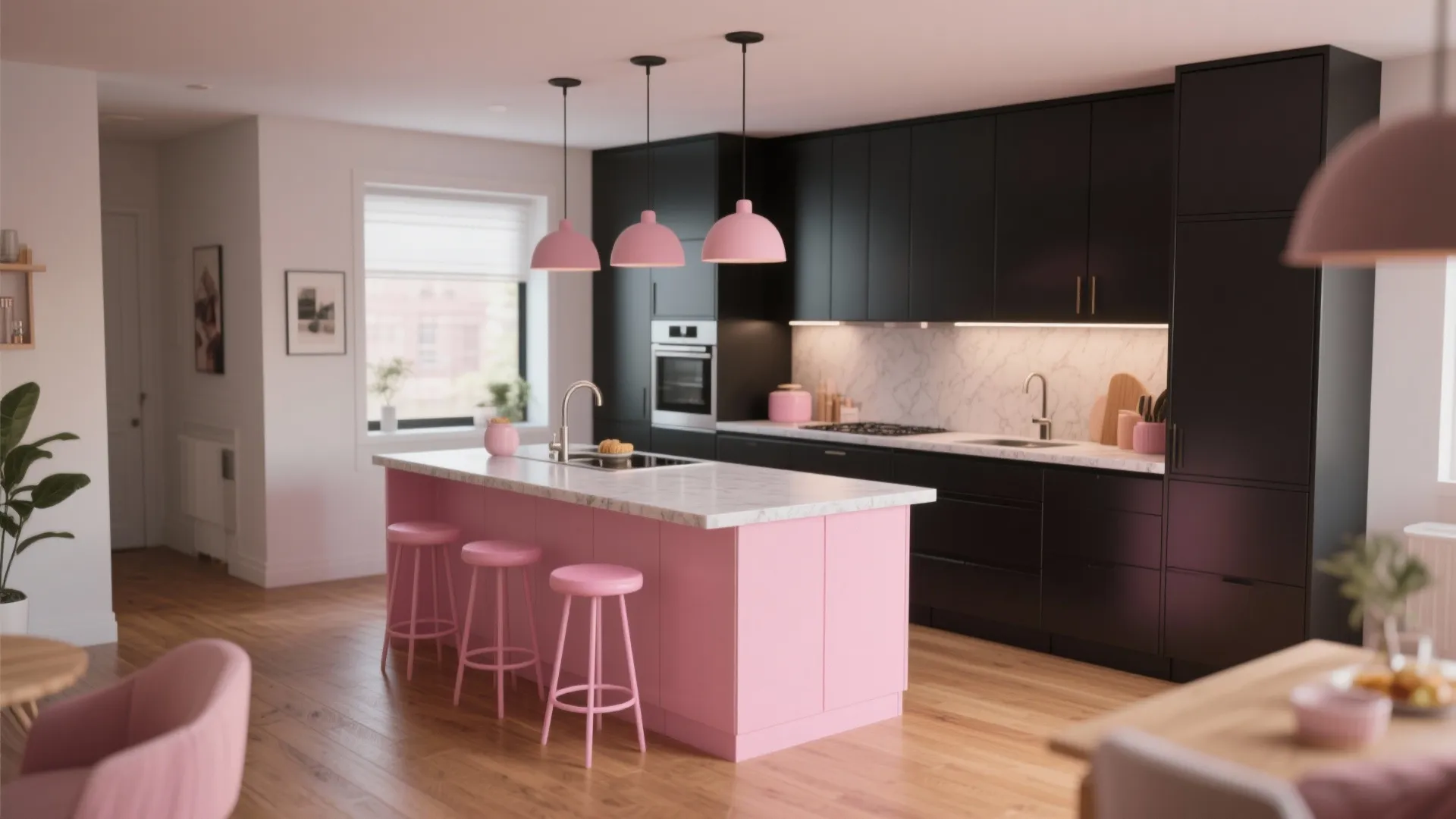 2. Pink island, black perimeter