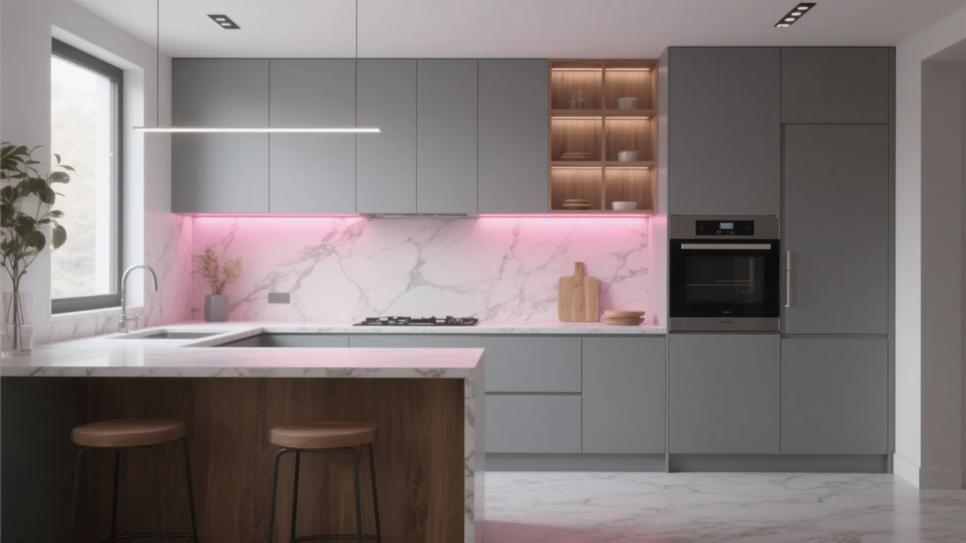 3. Layered pink with neutral palettes