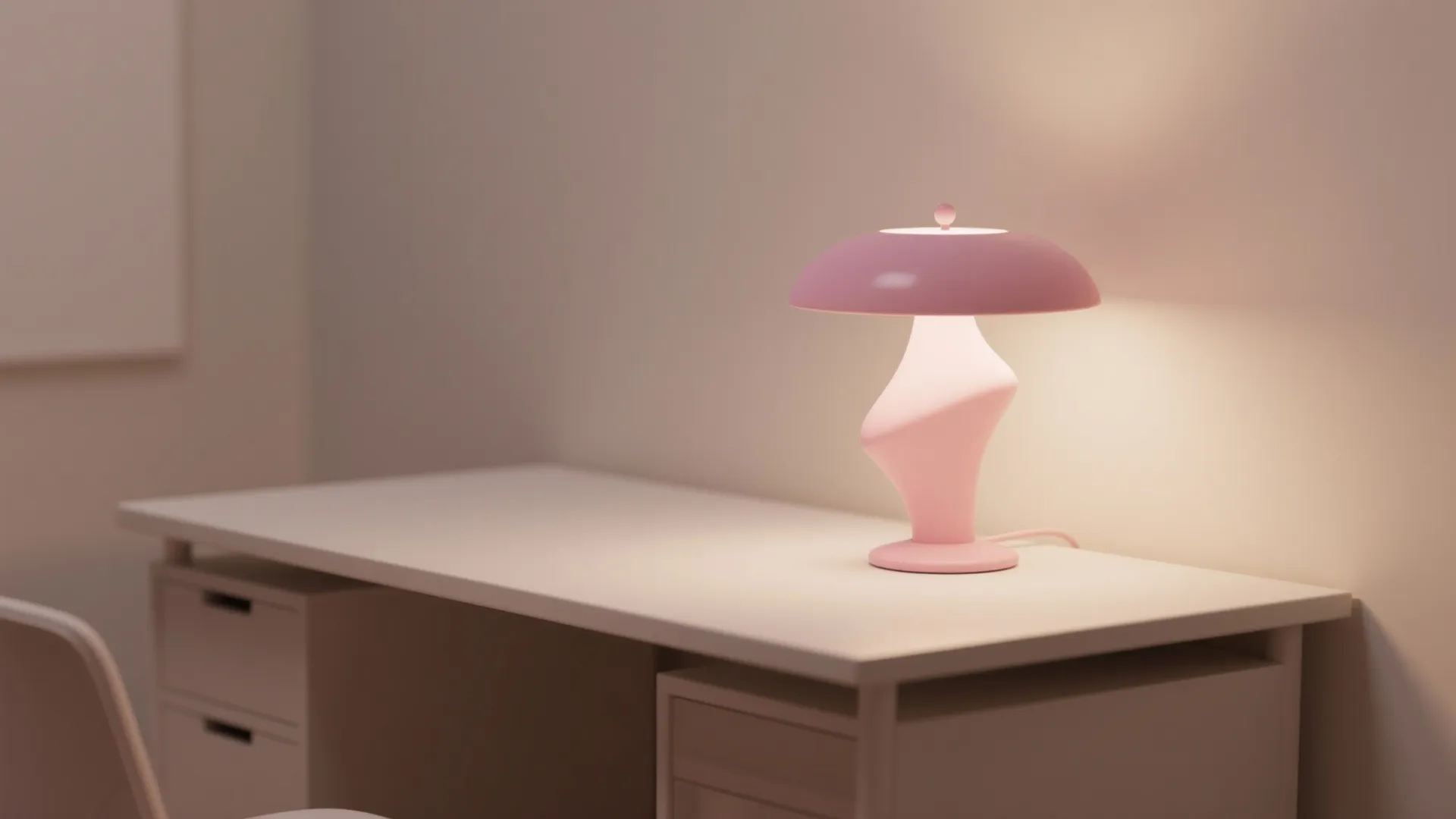 3. Statement Lamp on a Minimal Desk