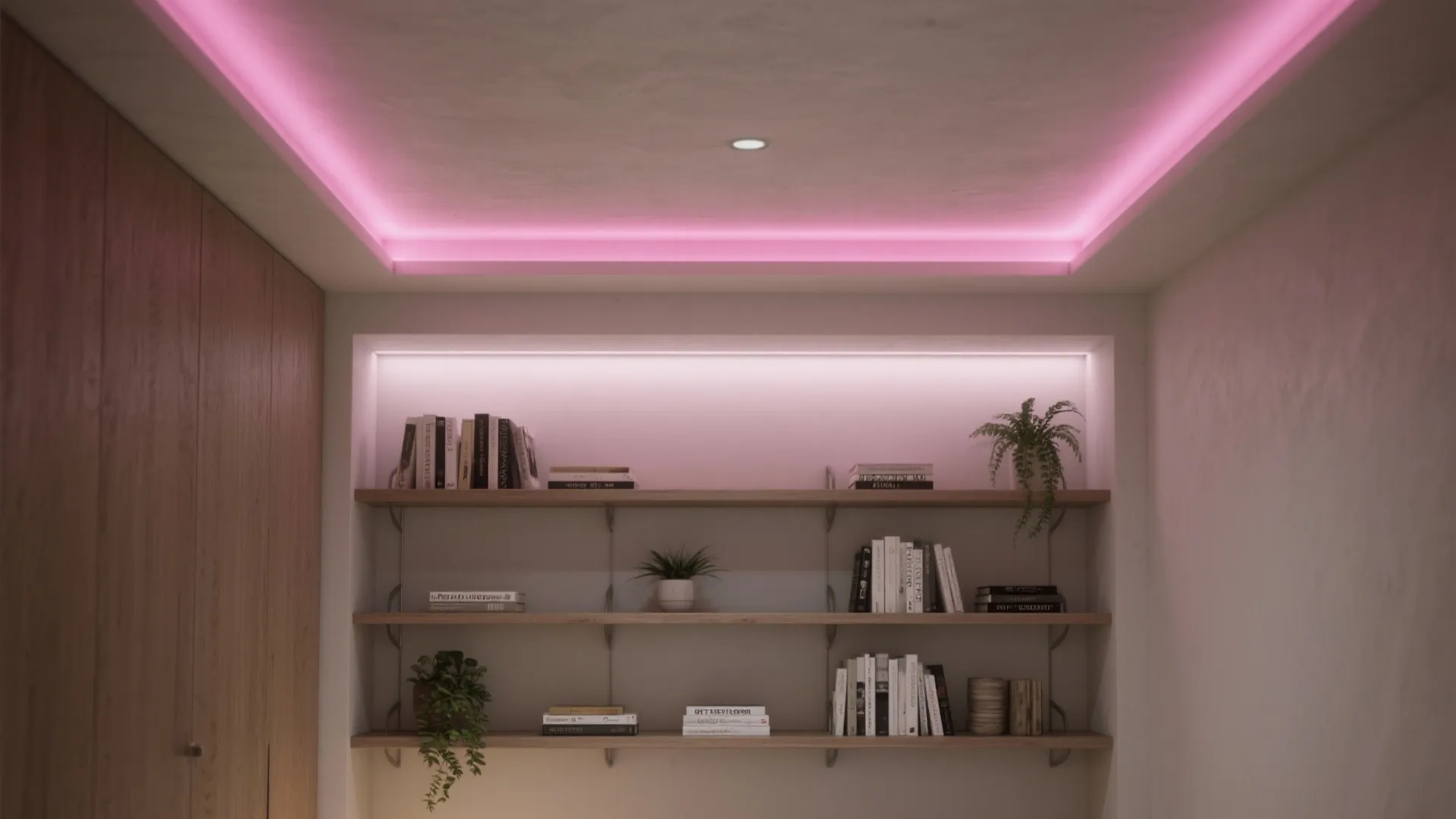 2. Pink LED Strip to Frame Architecture