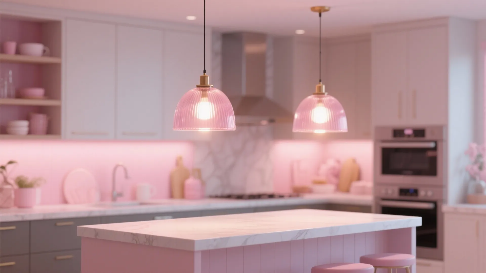 9. Pink Lighting Fixtures