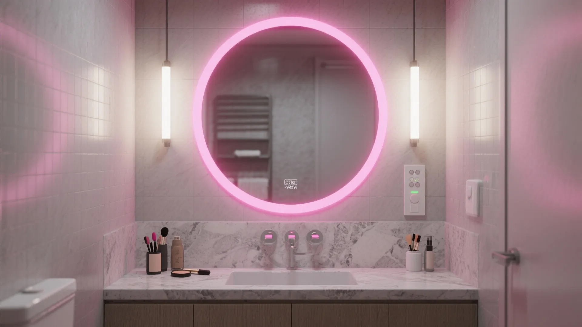 2. Frame mirrors in bathrooms for glam without clutter
