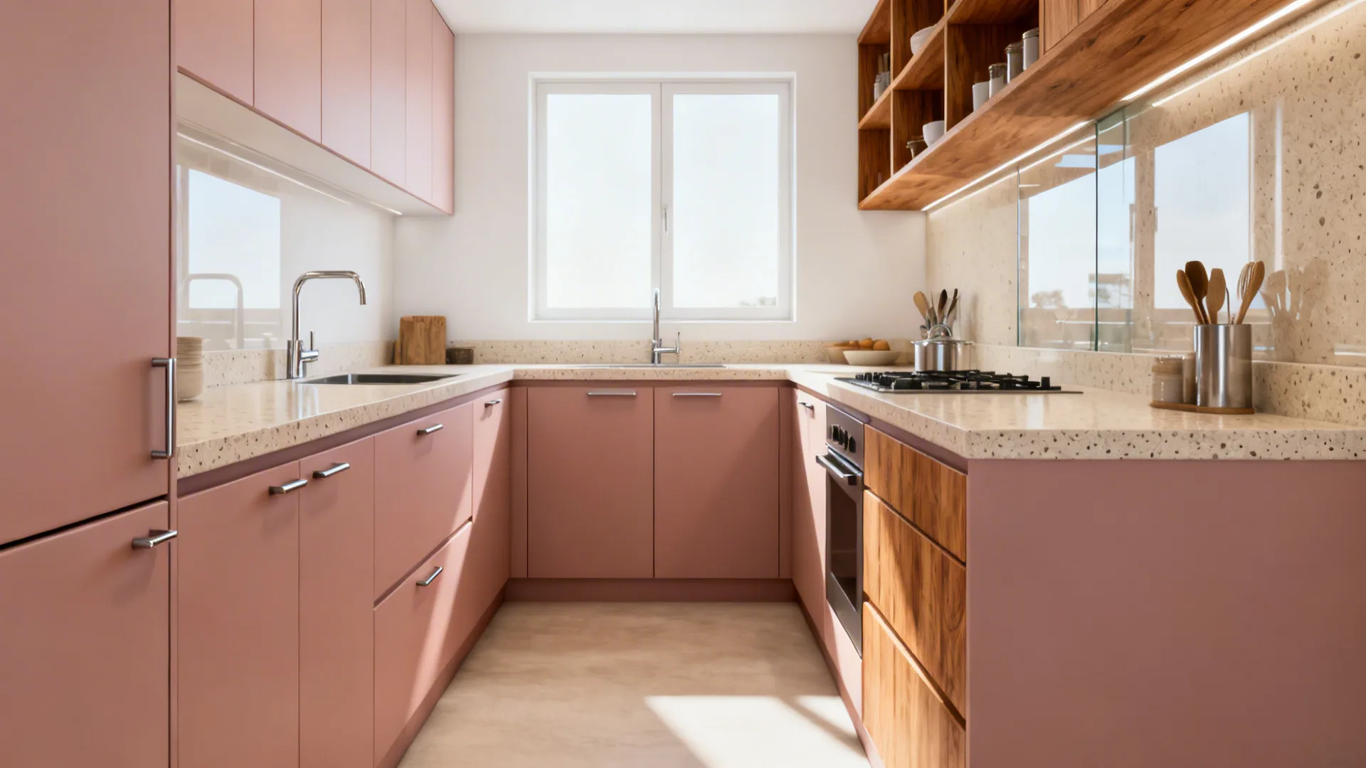 5 Pink Modular Kitchen Designs That Actually Work