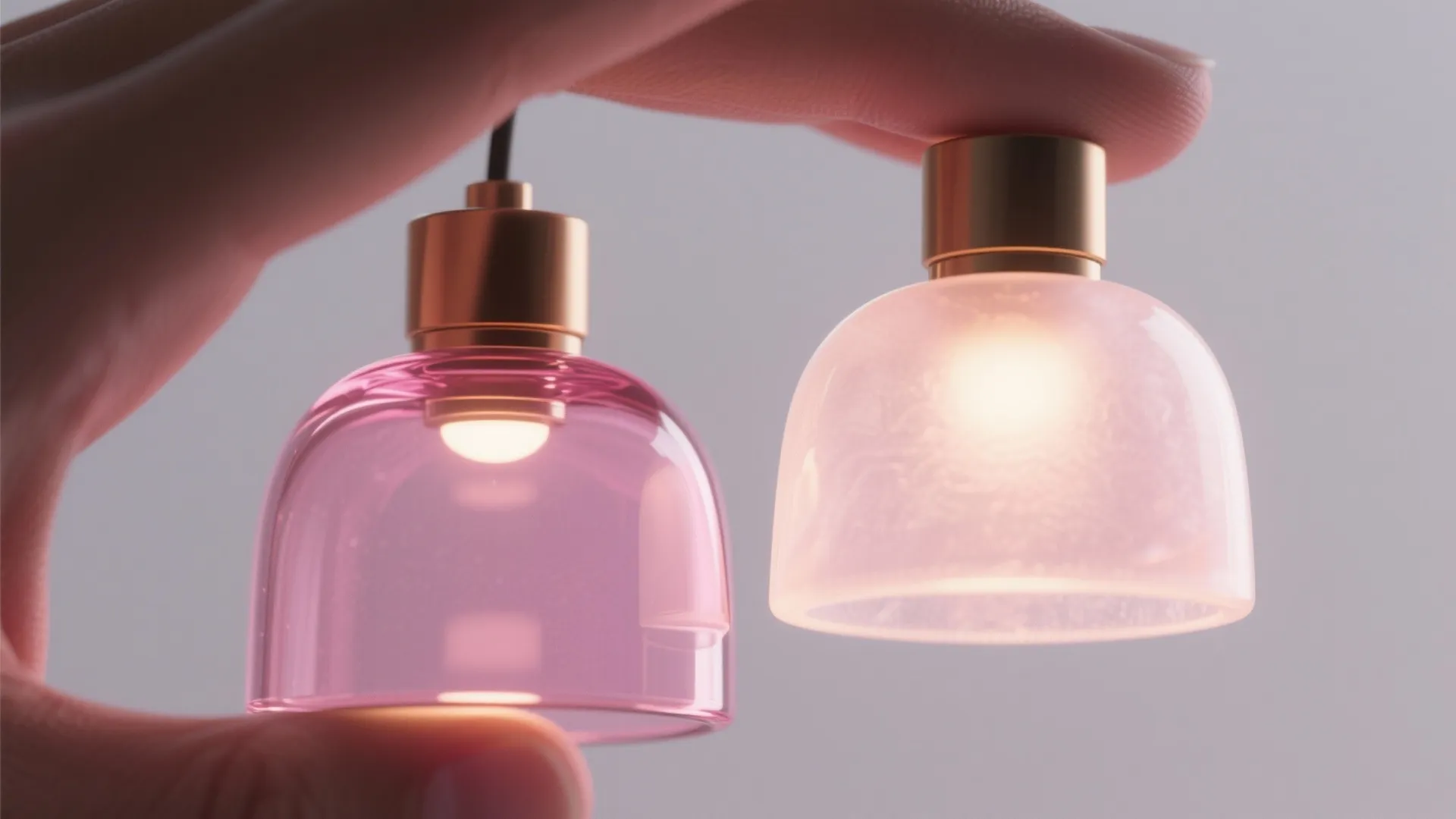 4. Frosted or Opal Pink for Softer Glow