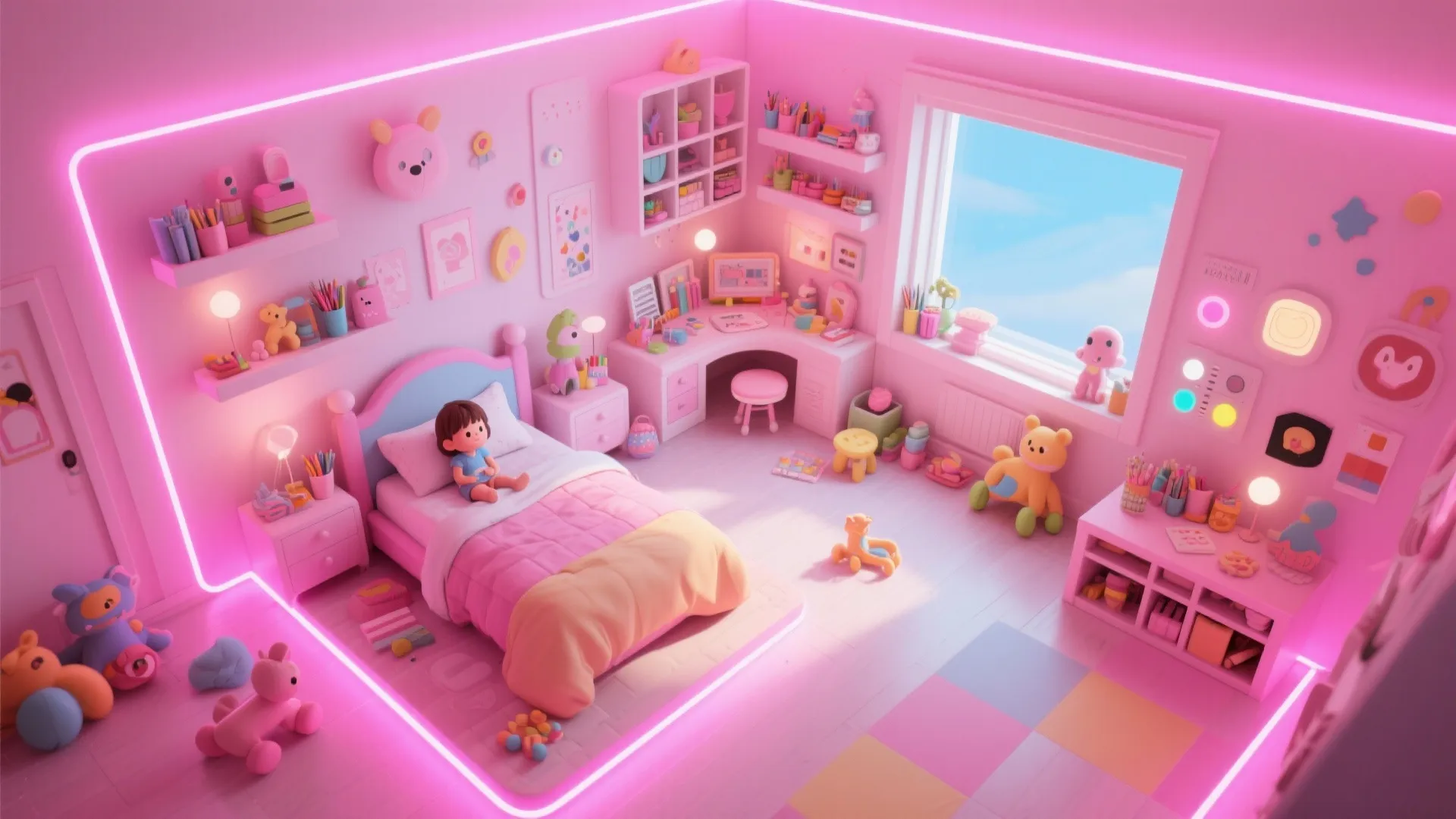 5. Playful pink for kids and creative rooms